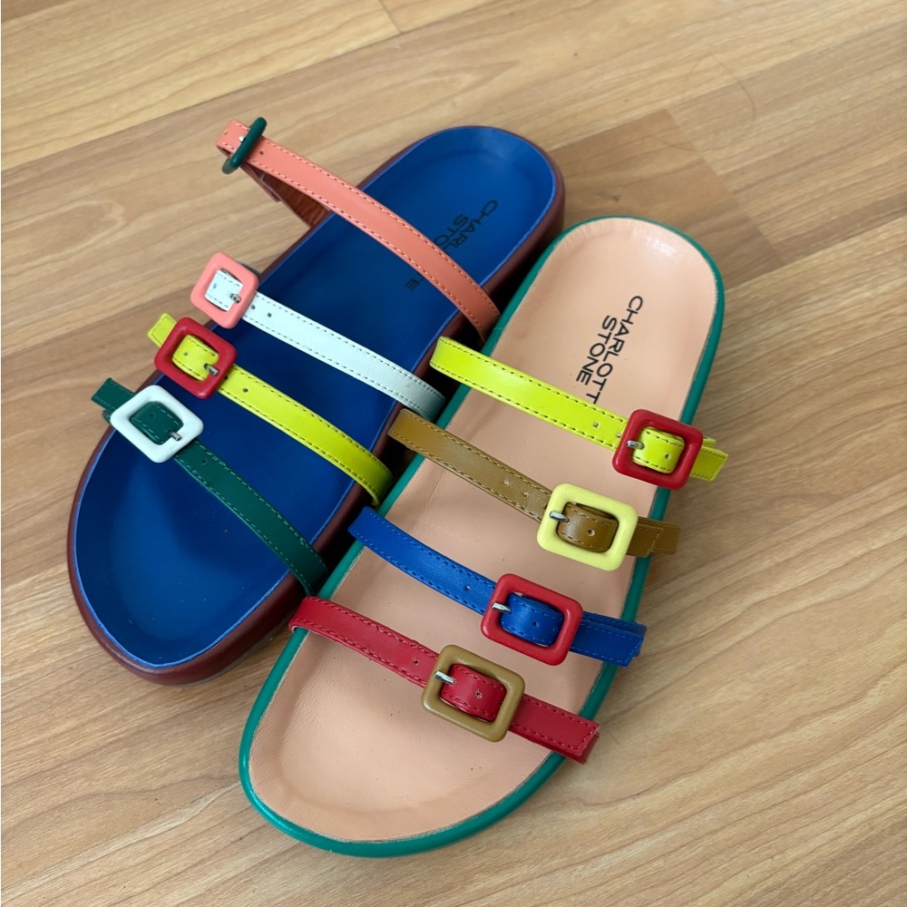 Charlotte Stone Multicolor Strappy Sandals